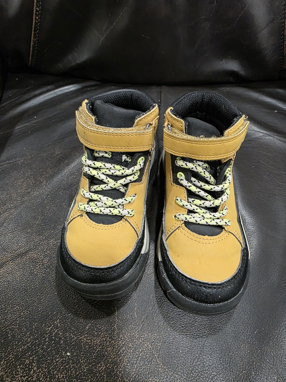 OshKosh B'gosh Yellow and Black Lace-Up Kids Boots